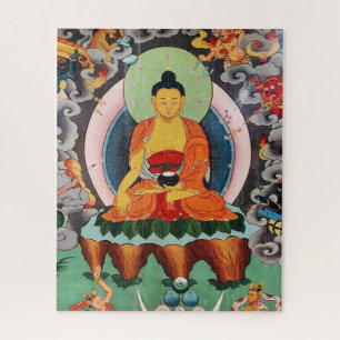 Buddha Shakyamuni, tibetische Malerei, Buddhismus Puzzle