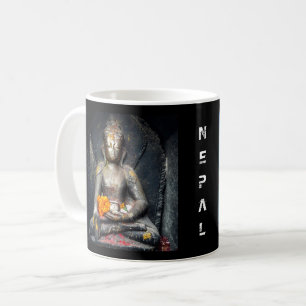 Buddha Shakyamuni u. Bouthanath Stupa, Nepal Kaffeetasse