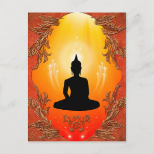 Buddha-Silhouette Postkarte