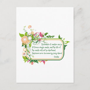 Buddha Single Candle Quote Postkarte