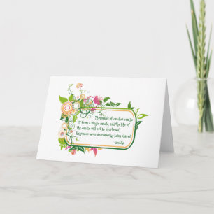 Buddha-Single-Kerzen-Zitat Karte