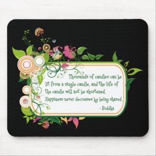 Buddha-Single-Kerzen-Zitat Mousepad