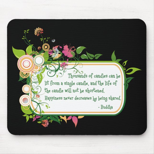 Buddha-Single-Kerzen-Zitat Mousepad (Vorne)