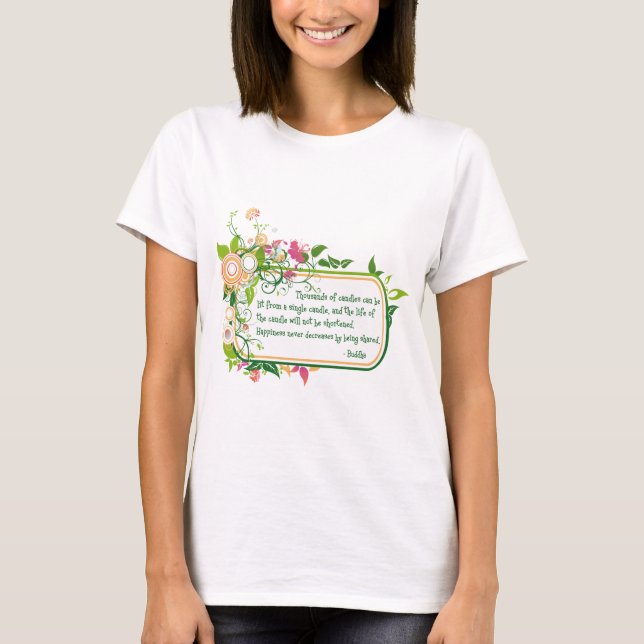 Buddha-Single-Kerzen-Zitat T-Shirt (Vorderseite)