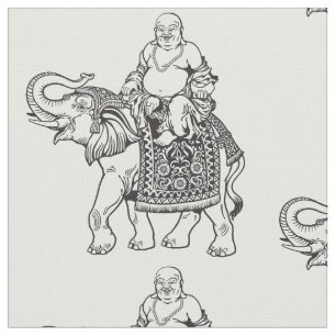 Buddha sitzt auf Elefanten Stoff