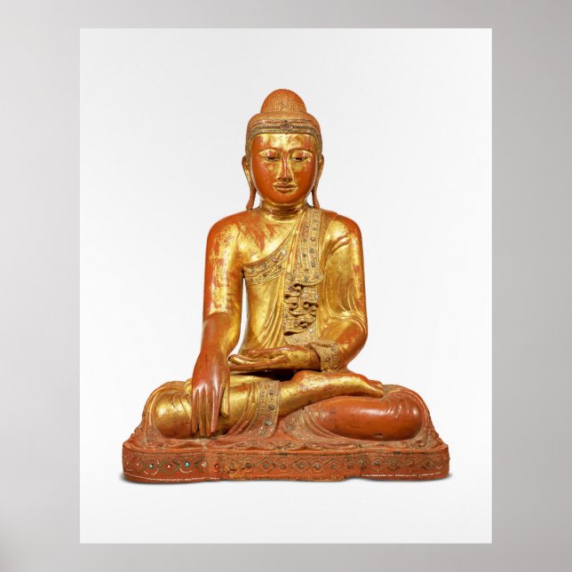 Buddha-Skulptur Poster (Vorne)