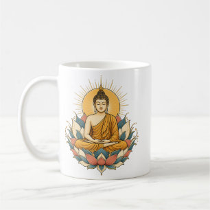 Buddha-Sonnenaufgang-Lotus-Meditationsbecher Kaffeetasse