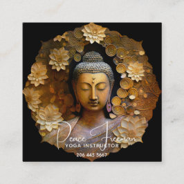Buddha, spirituelle Meditation Quadratische Visitenkarte