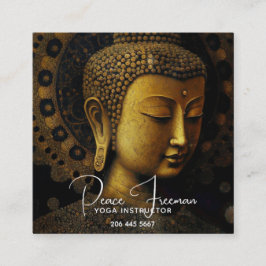 Buddha, spirituelle Meditation Quadratische Visitenkarte