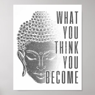Buddha spiritueller Spruch Buddhismus Yoga Geschen Poster