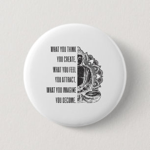 Buddha spiritueller Spruch Mandala Buddhismus Yoga Button