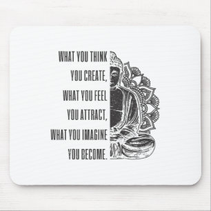 Buddha spiritueller Spruch Mandala Buddhismus Yoga Mousepad