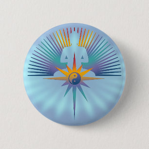 Buddha Star 3D   Blauer Schimmer Button