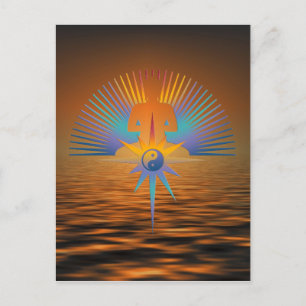 Buddha Star 3D Postkarte