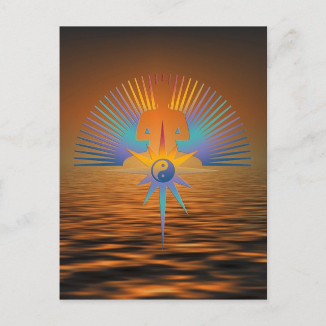 Buddha Star 3D Postkarte (Vorderseite)