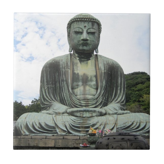 Buddha Statue Buddhismus Fliese (Vorderseite)