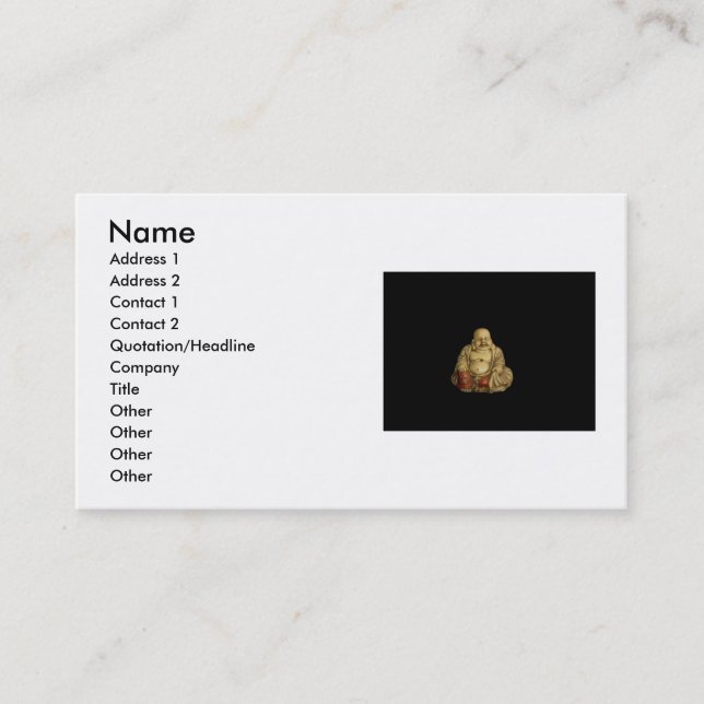 Buddha Statue Business Card Visitenkarte (Vorderseite)