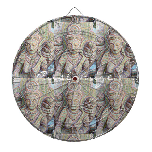 Buddha-Statue Dartscheibe (vorne)