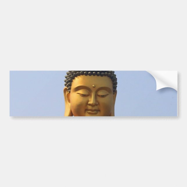 Buddha Statue in Blue Sky, Hand erhöht Autoaufkleber (Vorne)