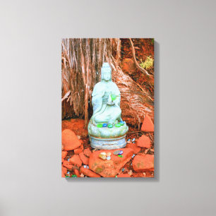 Buddha-Statue umhüllt Leinwand