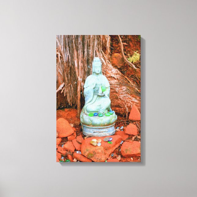 Buddha-Statue umhüllt Leinwand (Vorderseite)