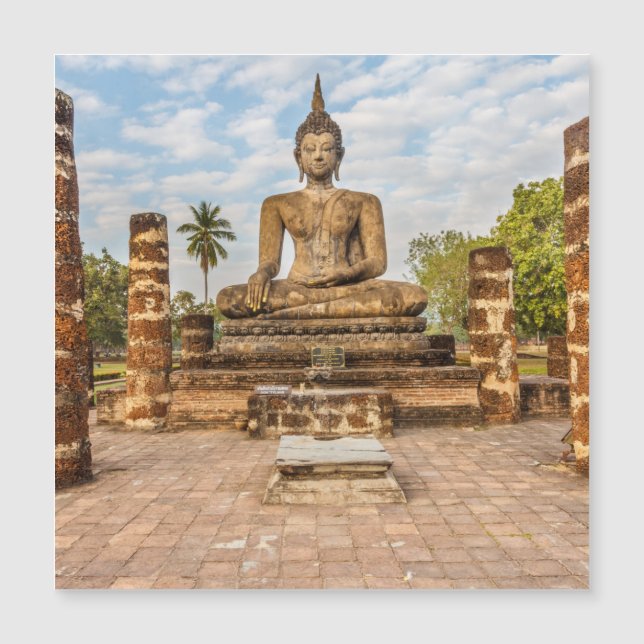 Buddha-Statue, Wat Mahathat Magnetkarte (Vorderseite)