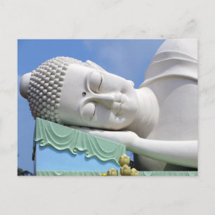 Buddha Statue zum Schlafen glücklichen Friedens Postkarte