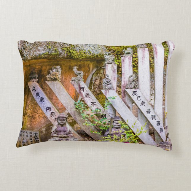 Buddha-Statuen am Senko-ji-Tempel Dekokissen (Rückseite)