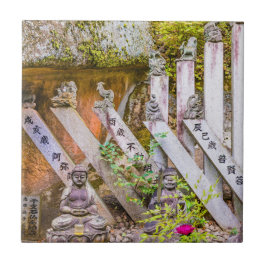 Buddha-Statuen am Senko-ji-Tempel Fliese