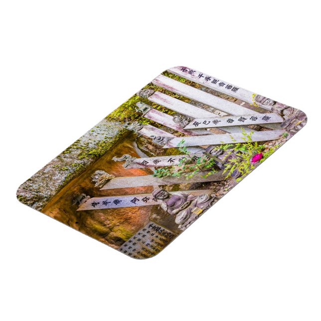 Buddha-Statuen am Senko-ji-Tempel Magnet (Linke Seite)