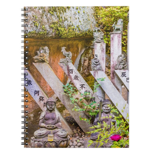 Buddha-Statuen am Senko-ji-Tempel Notizblock (Vorderseite)