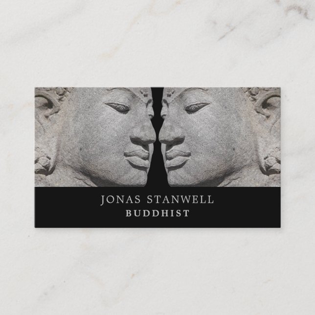 Buddha Statuen, Buddhismus, Buddhismus Visitenkarte (Vorderseite)