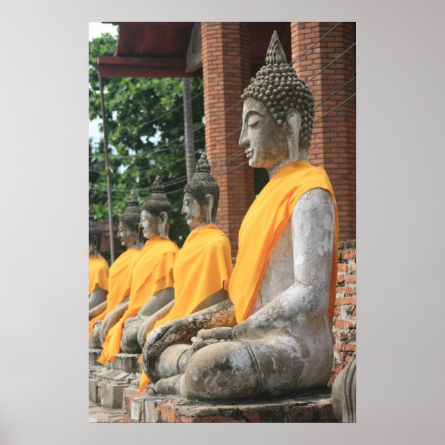 Buddha statuen Poster (Vorne)