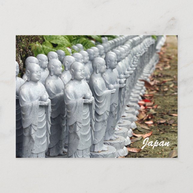 Buddha-Statuen Postkarte (Vorderseite)