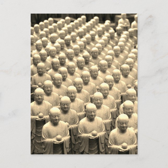 Buddha-Statuen Postkarte (Vorderseite)