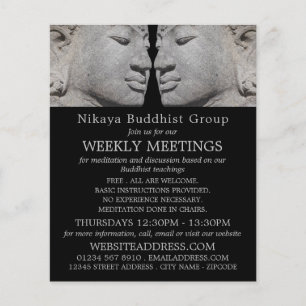Buddha Statues, Buddhistischer Flyer für Gruppenwe