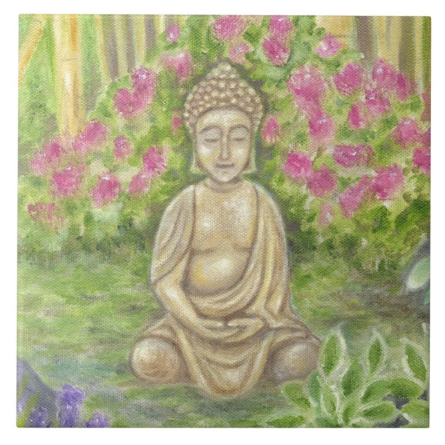 Buddha-Statuewandfliese Fliese (Vorderseite)