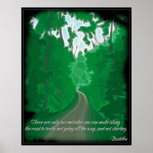 Buddha-Straße zum Wahrheits-Zitat-Plakat Poster