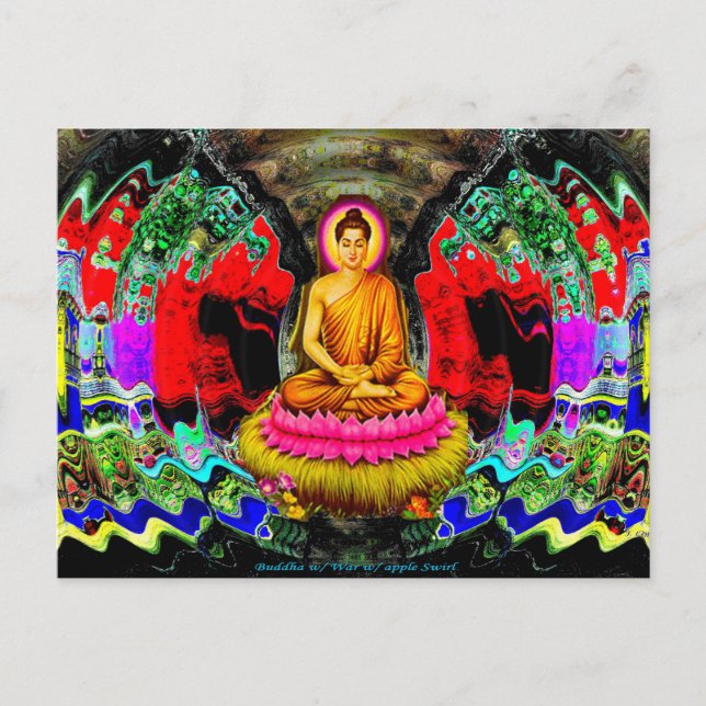 Buddha Swirl - Postkarte (Vorderseite)