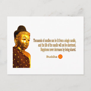 Buddha ~ Tausende von Kerzen können liegen ... Postkarte