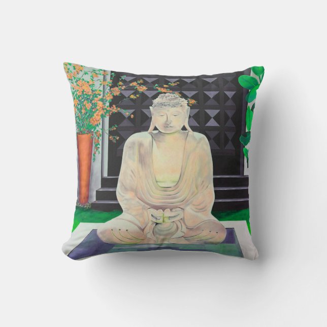 Buddha Throw Kissen (Vorderseite)