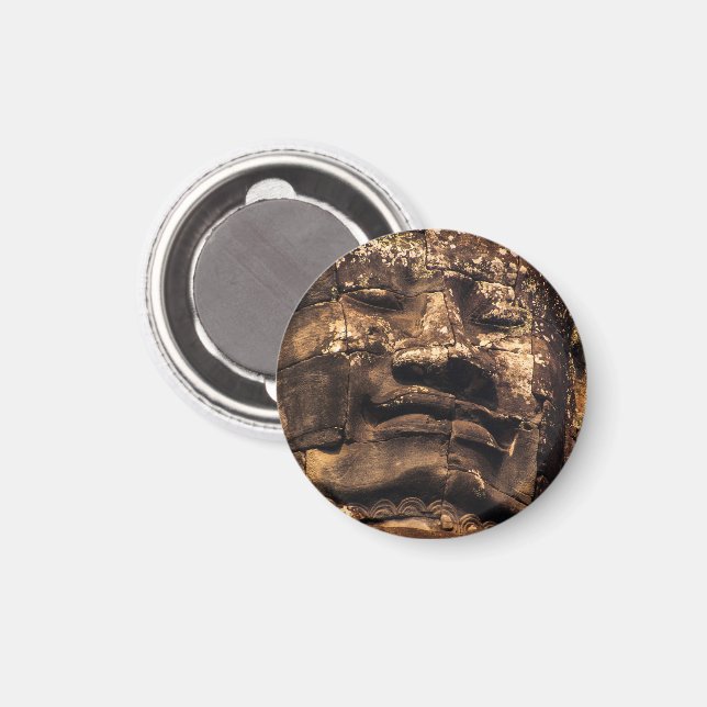 Buddha-Totem Angkor Wat Kreis Magnet (Vorderseite/Rückseite)