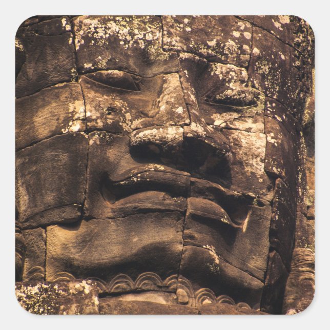 Buddha Totem at Angkor Wat - Sticker square (Vorderseite)