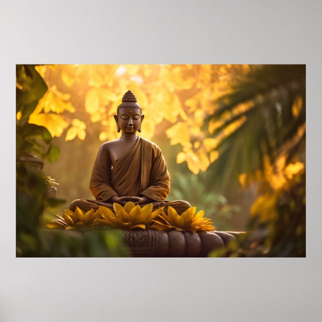 Buddha Tranquil Friedlich Nature Serene Poster (Vorne)