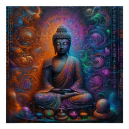 BUDDHA TRANSCENDENTAL ART #10 POSTER