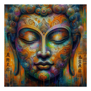 BUDDHA TRANSCENDENTAL ART #6 POSTER