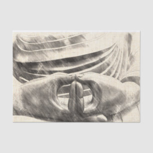Buddha übergibt Dhyana Mudra Seidenpapier