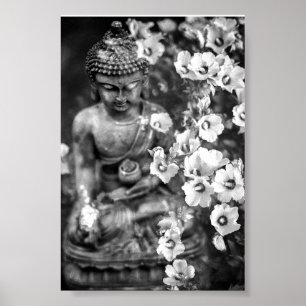 BUDDHA UND BLUME FOTOGRAFISCHER POSTER