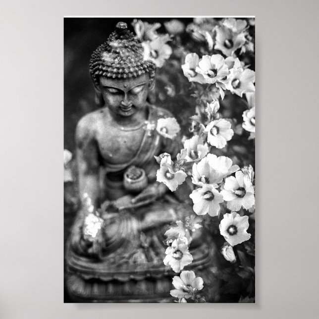 BUDDHA UND BLUME FOTOGRAFISCHER POSTER (Vorne)