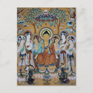Buddha und Bodhisattvas Dunhuang Mogao Höhlen Kuns Postkarte